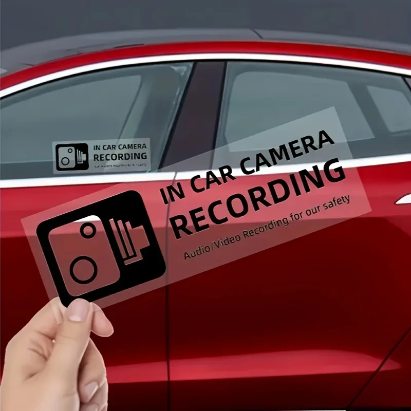 Embroidery Studio - 2PCS Car DVR Warning Stickers Waterproof
