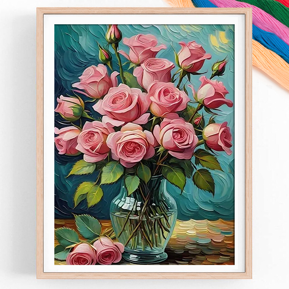 Embroidery Rose Stitch - Rose DIY Embroidery 11CT Cross Stitch