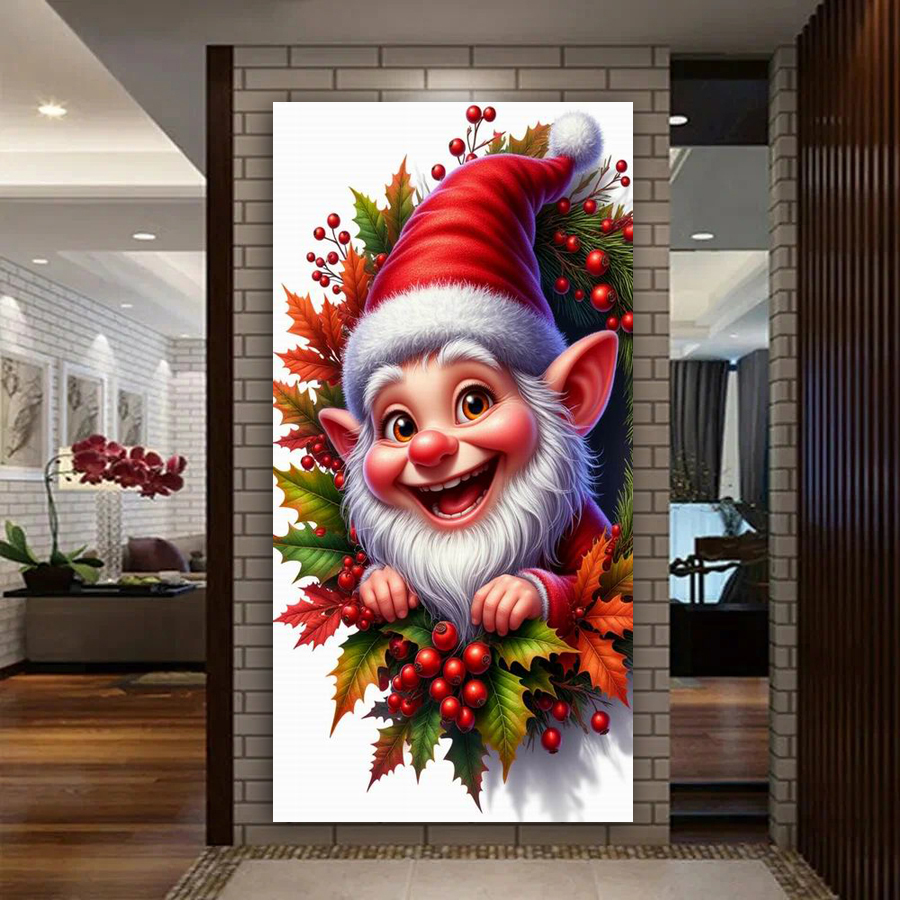 Embroidery Xmas Kits - Santa Claus Picture Large Size Diy