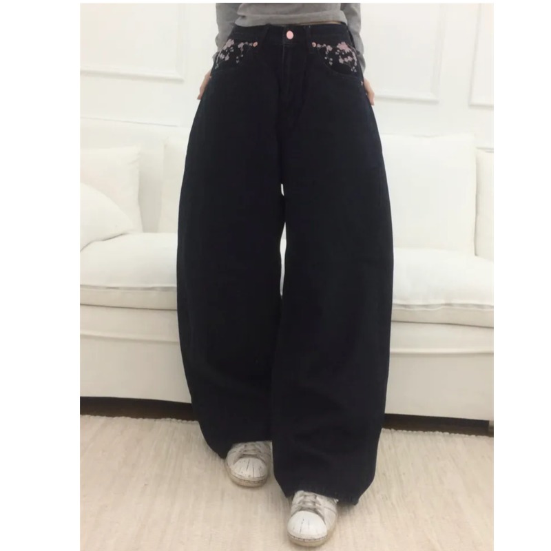 Sakura Embroidery Loose Scythe - Embroidery Jeans Sakura review and price