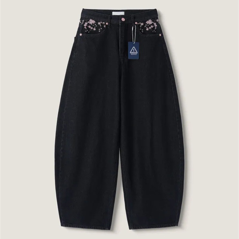Sakura Embroidery Loose Scythe - Embroidery Jeans Sakura review and price