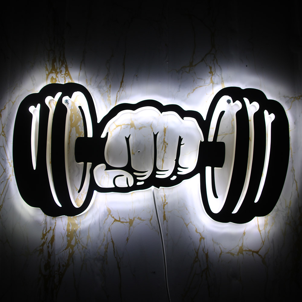 Dumbbells Strength LED Wall Li - Embroidery Studio review and price