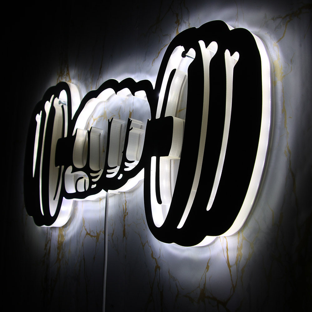 Dumbbells Strength LED Wall Li - Embroidery Studio review and price