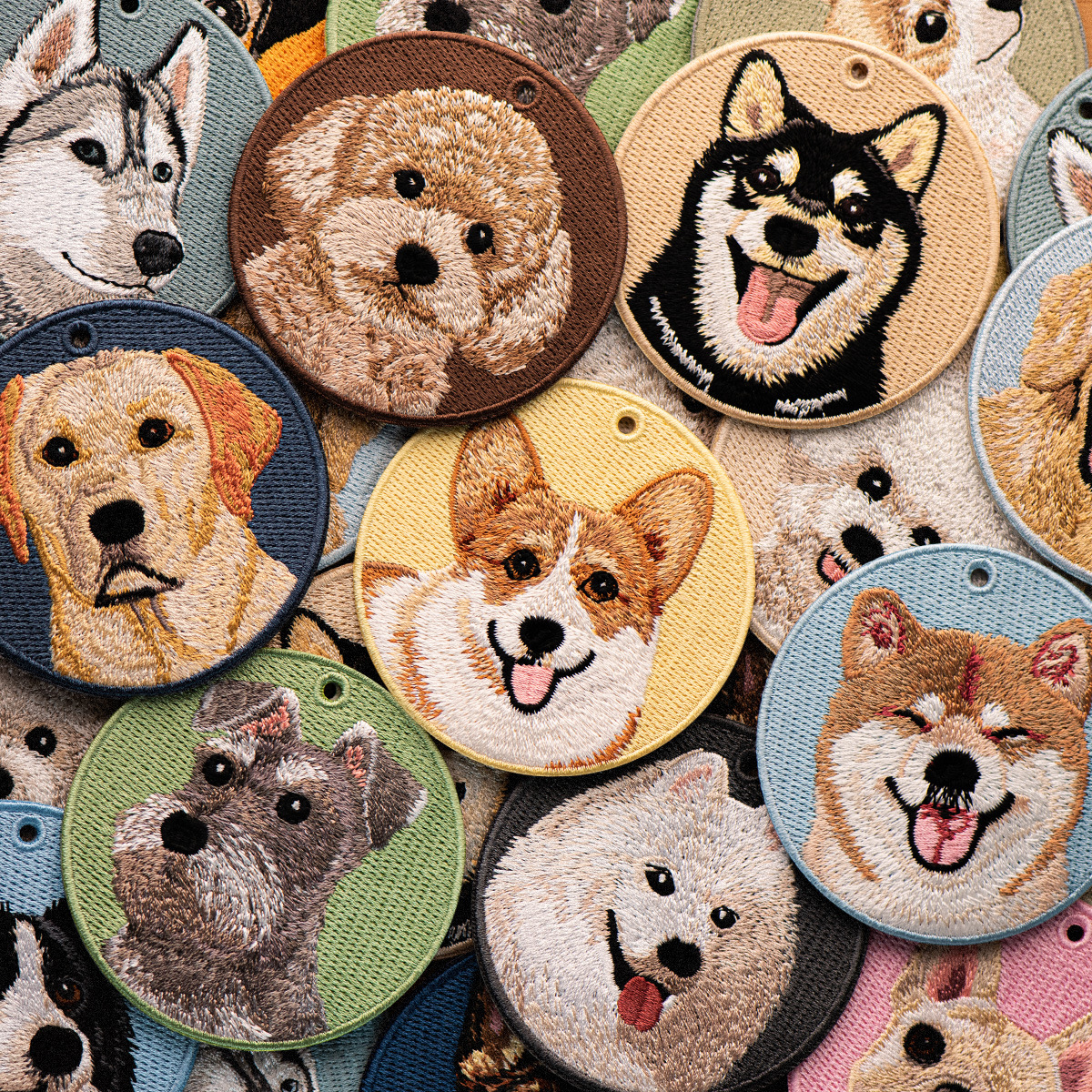 1 Piece Embroidered Dog Patch  - Embroidery Xmas review and price