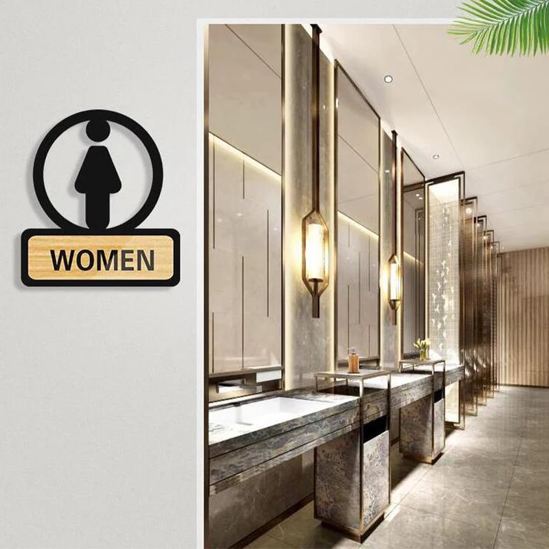 Toilet Sign Acrylic Bathroom S - Embroidery Studio review and price