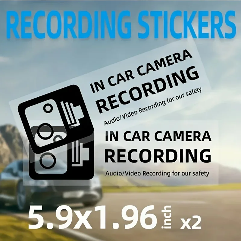 2PCS Car DVR Warning Stickers  - Embroidery Studio review and price