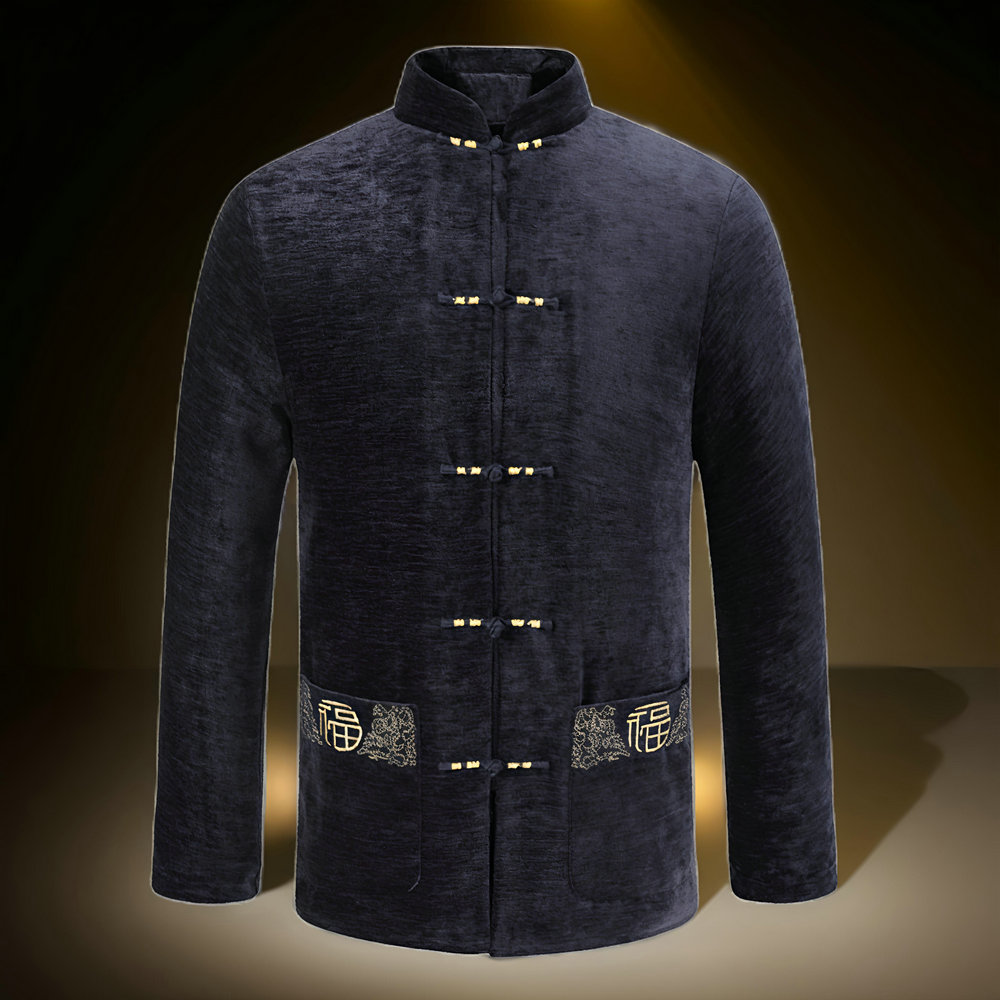 Men Velvet Fleece Lined Jacket - Embroidery Online Designs review and price