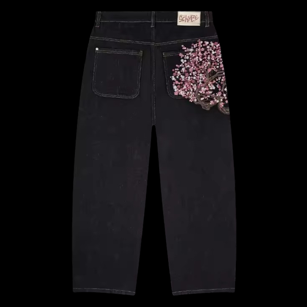 Y2K Mens Womens Harajuku Hip H - Embroidery Jeans Sakura review and price