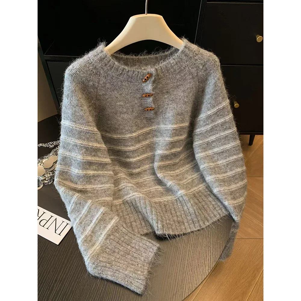 Autumn Winter Women's Striped  - Embroidery Fashion review and price