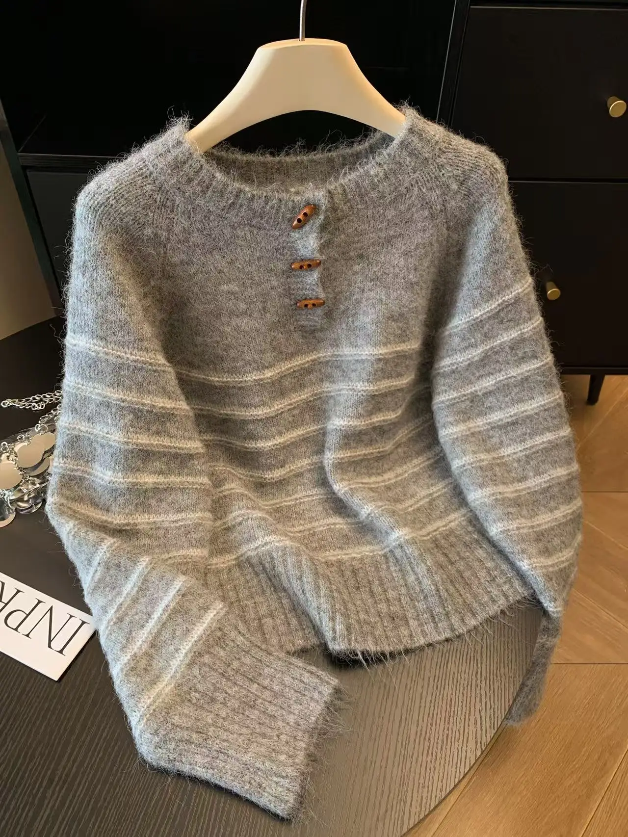 Autumn Winter Women's Striped  - Embroidery Fashion review and price