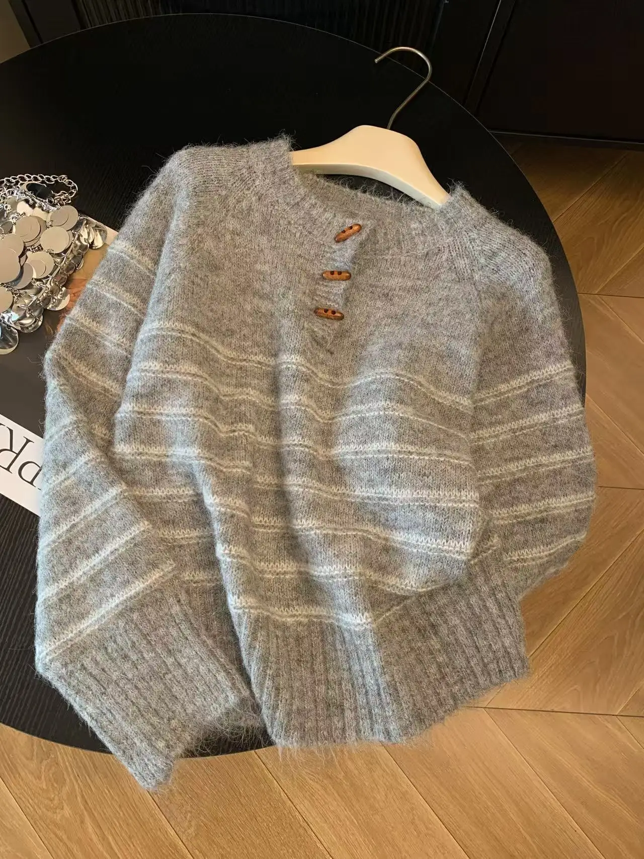 Autumn Winter Women's Striped  - Embroidery Fashion review and price