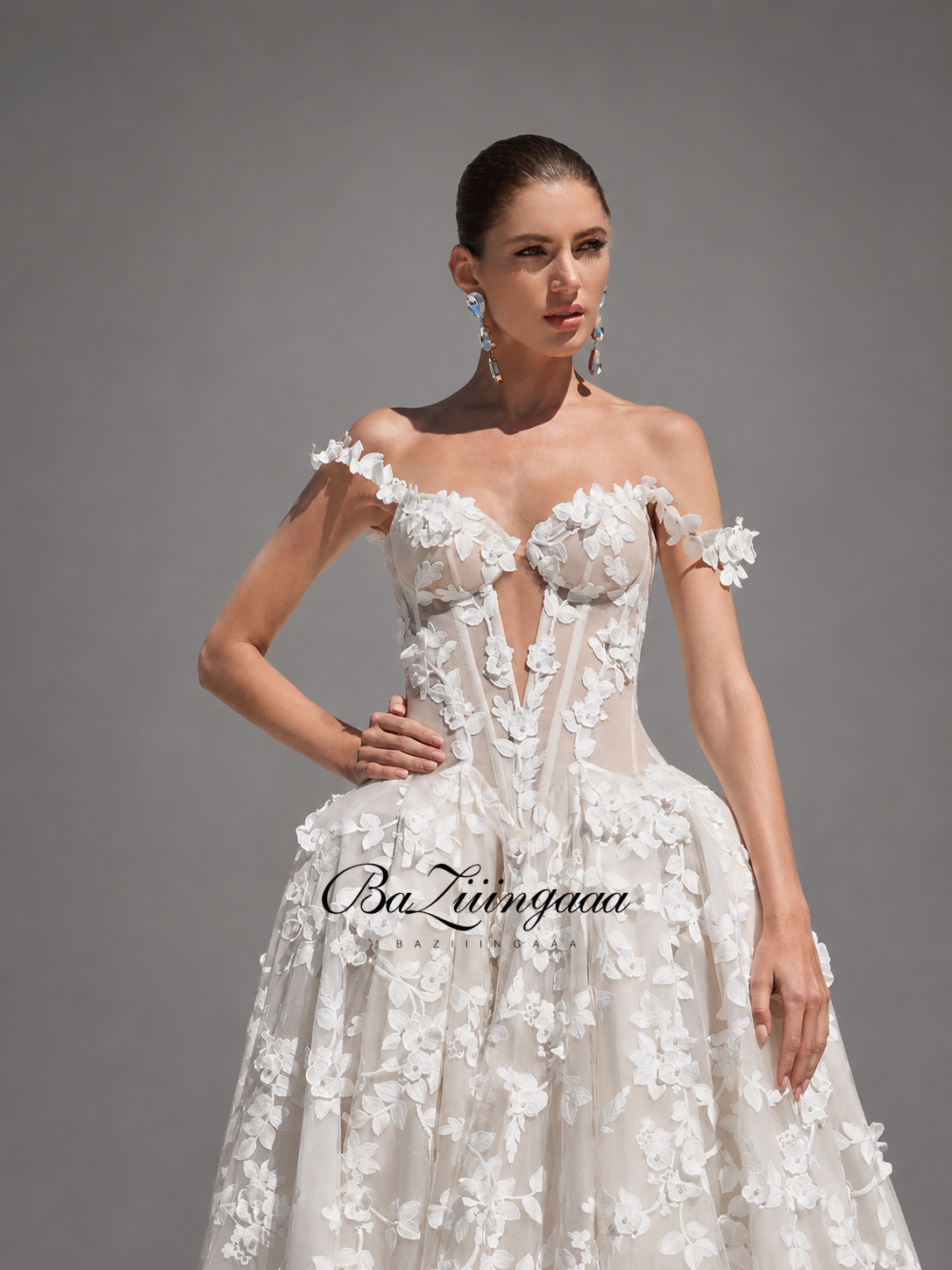 Floral Print Wedding Dresses L - Embroidery Online Designs review and price