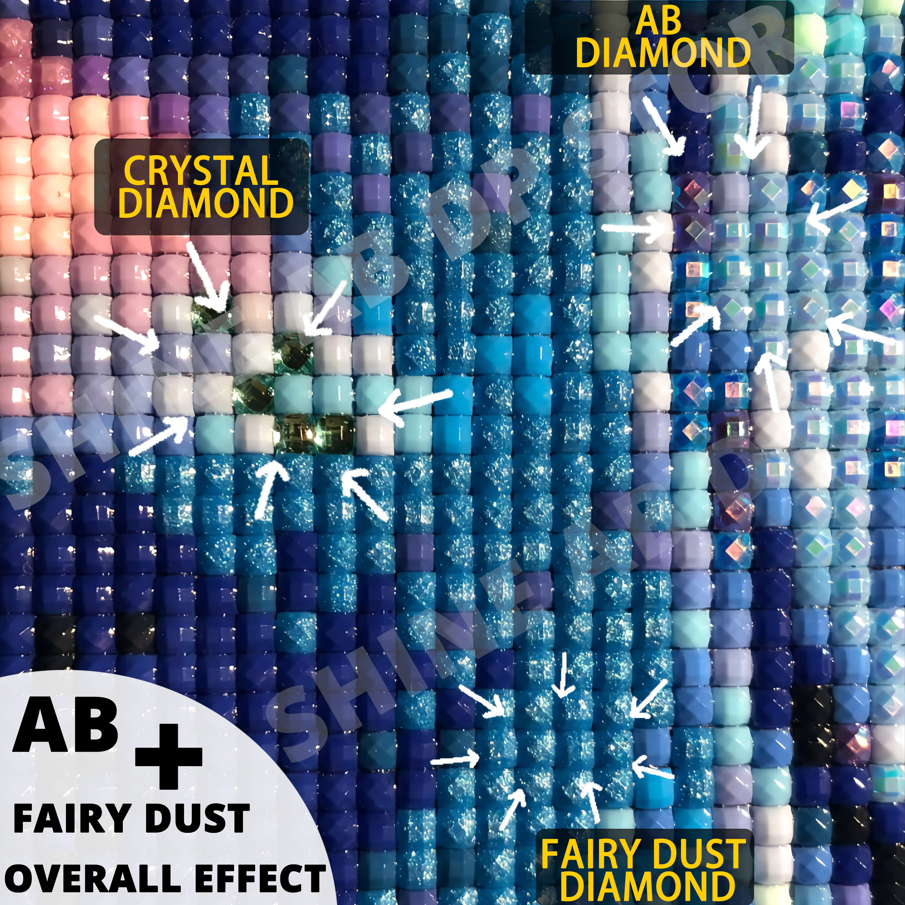 Resin Fairy Dust AB Diamond Pa - Embroidery Rose Stitch review and price