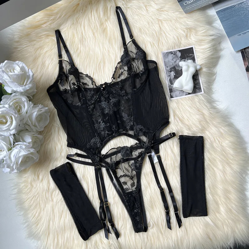 Lace Corset Sexy Sheer Mesh Br - Embroidery Studio review and price