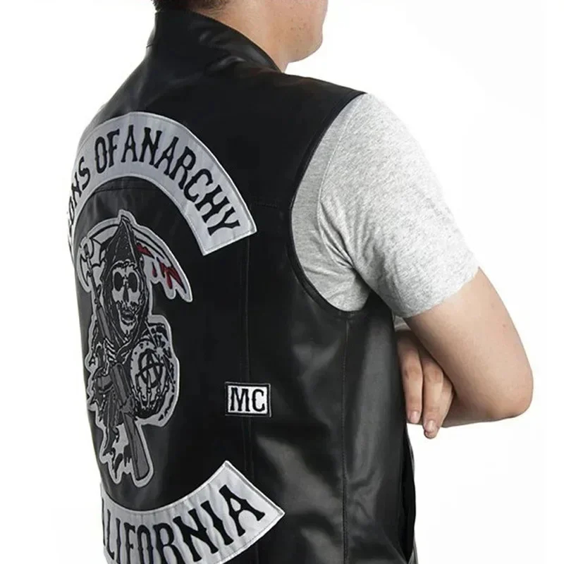 ABC123Leather Men Motorcycle C - Embroidery Vest review and price