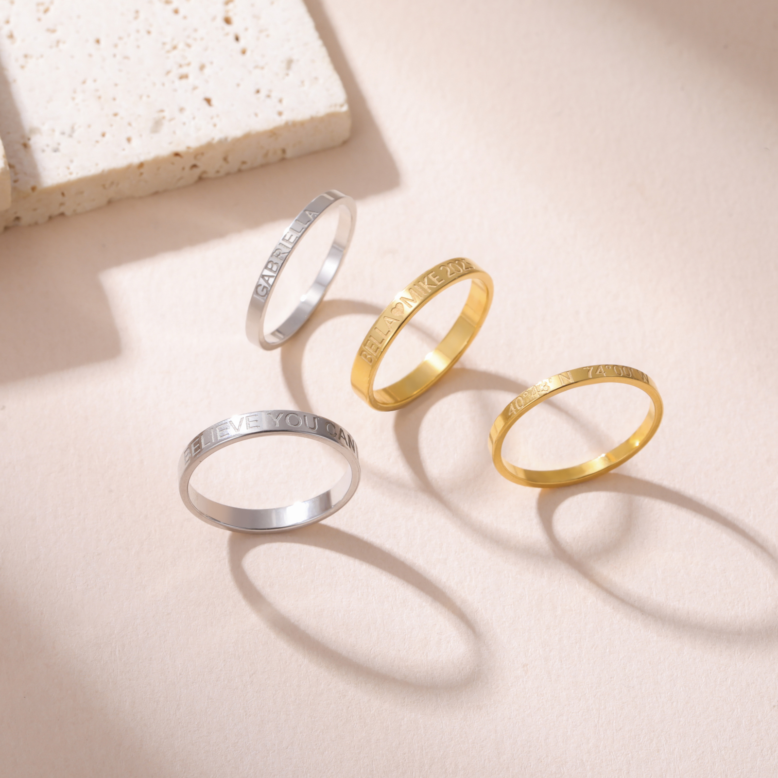 2/3/6mm Customized Name Ring f - Embroidery Alphabet review and price