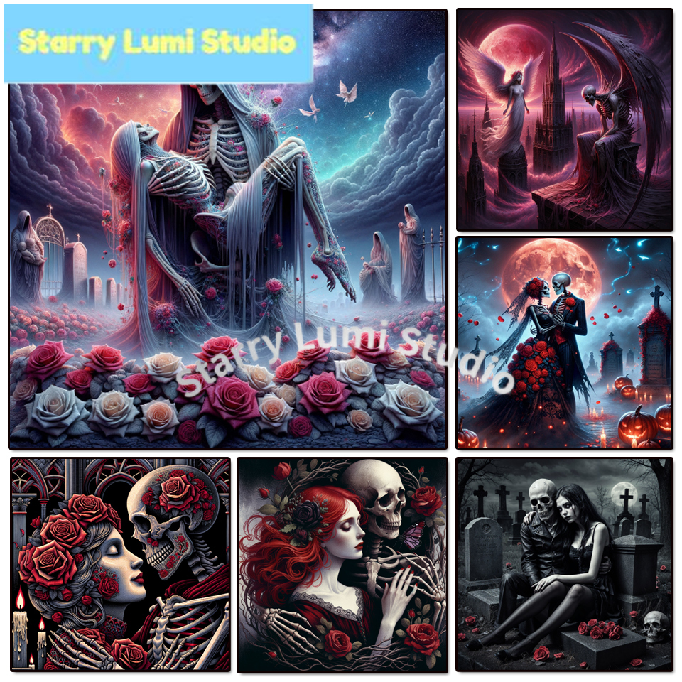 5D Diamond Painting Gothic Lad - Embroidery Red review and price