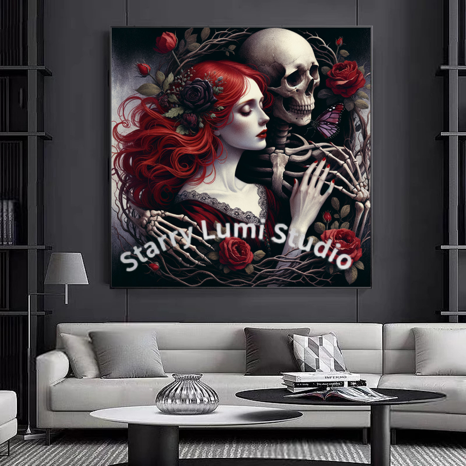 5D Diamond Painting Gothic Lad - Embroidery Red review and price