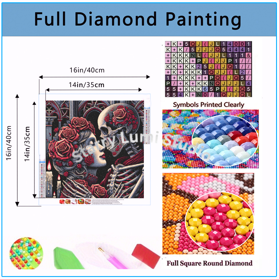 5D Diamond Painting Gothic Lad - Embroidery Red review and price