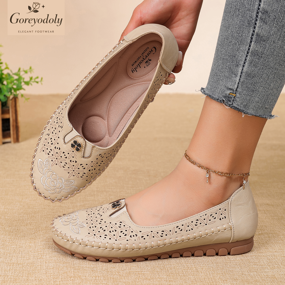 Goreyodoly women loafers flora - Embroidery Ideas review and price