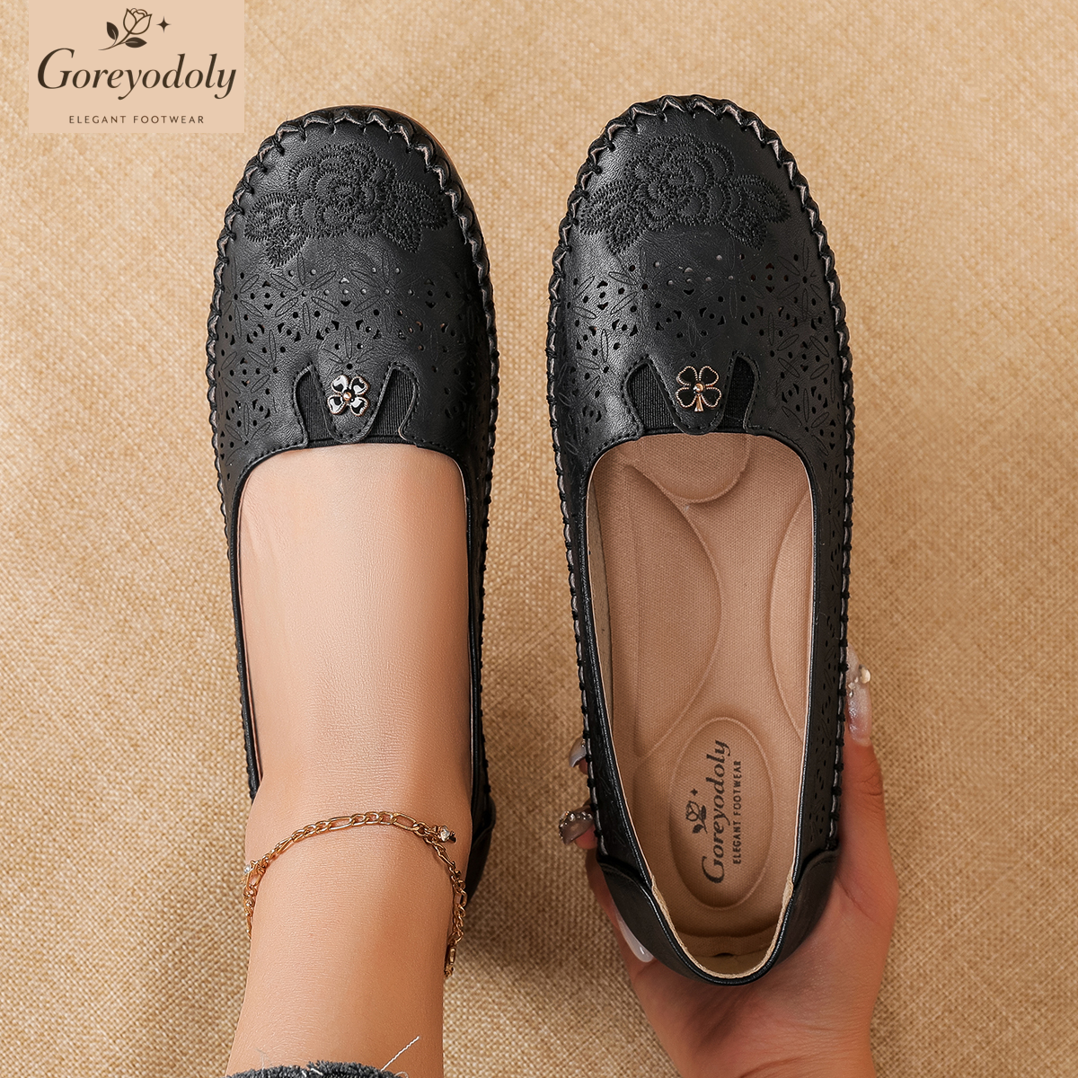 Goreyodoly women loafers flora - Embroidery Ideas review and price