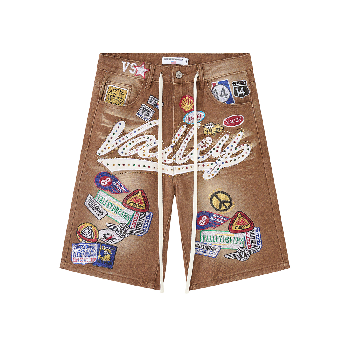 Shinning Diamond Letter Embroi - Embroidery Jeans Sakura review and price