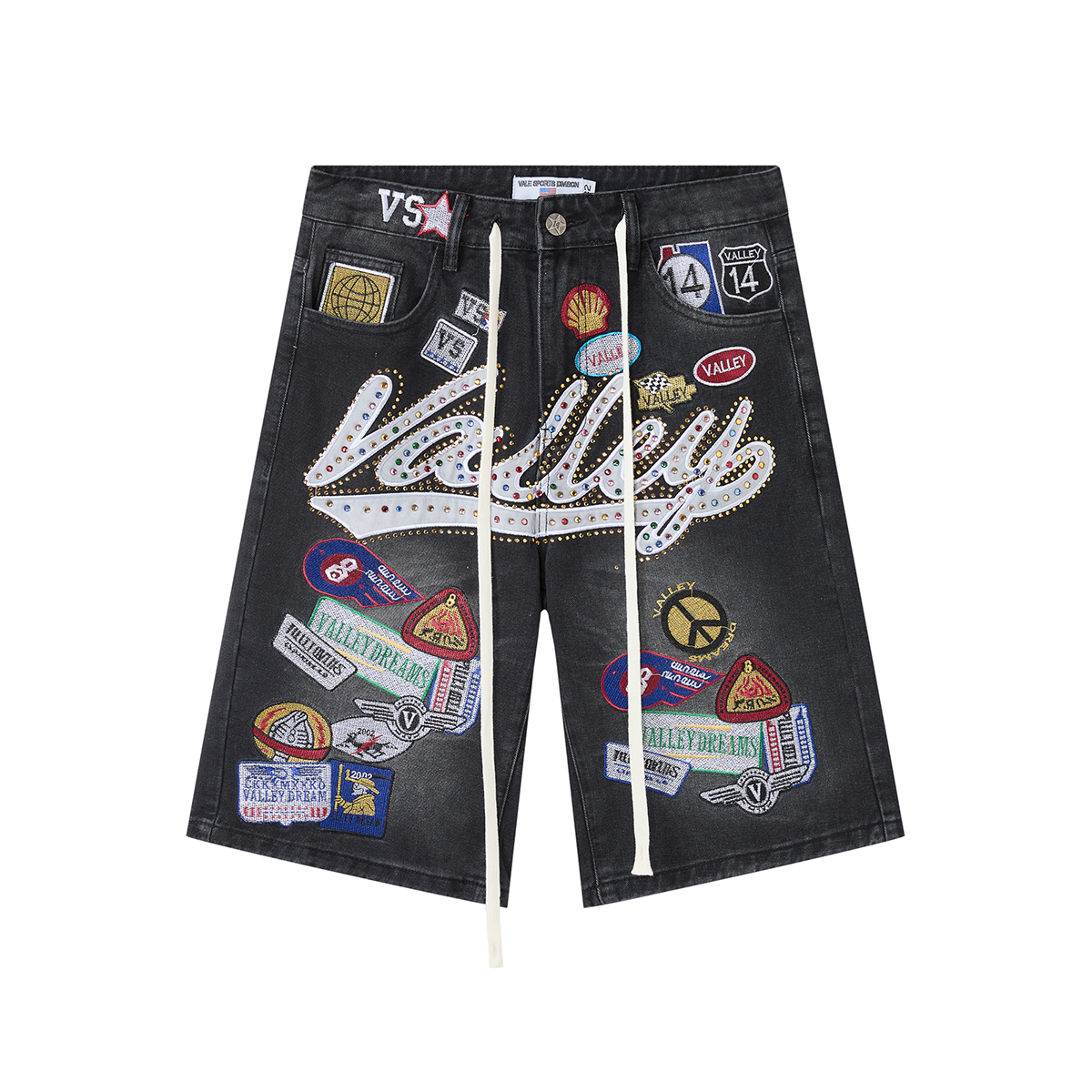 Shinning Diamond Letter Embroi - Embroidery Jeans Sakura review and price