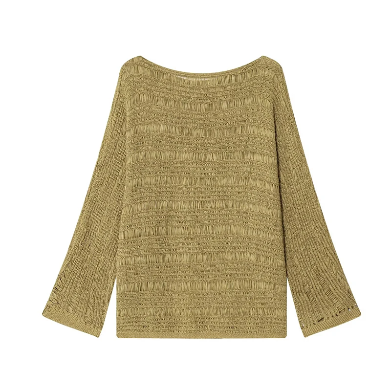 Vintage Boat Neck Knit Sweater - Embroidery Fashion review and price