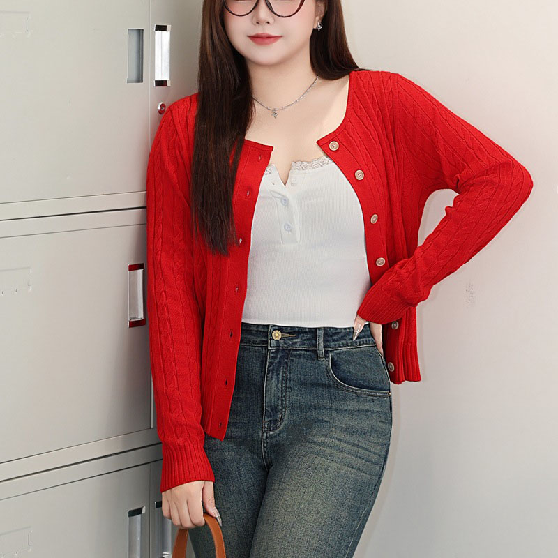 Fashion Plus Size Women's Swea - Embroidery Red review and price