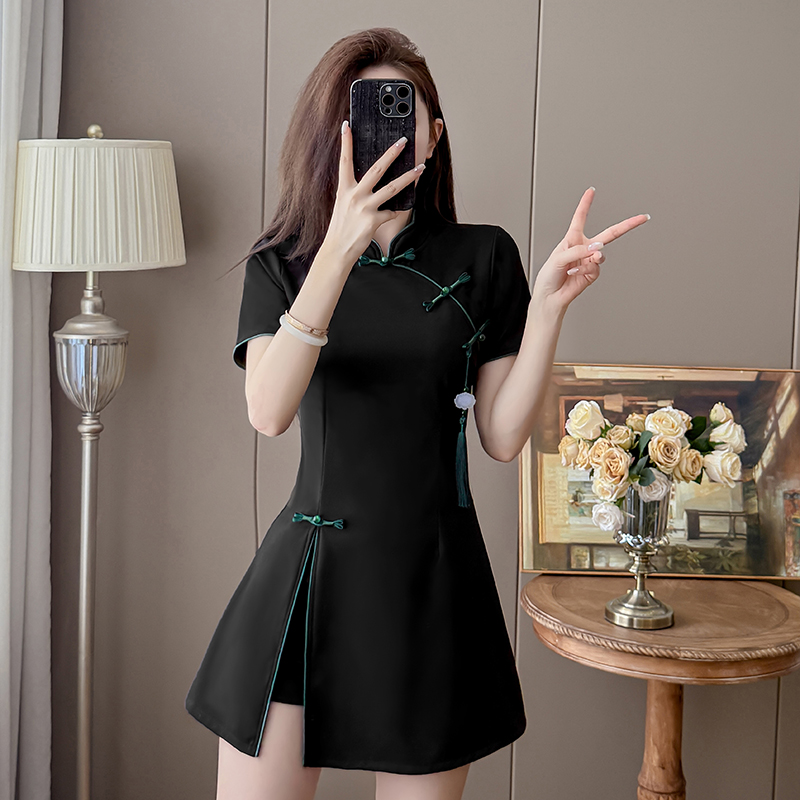 2026 New Chinese Style Black T - Embroidery Red review and price