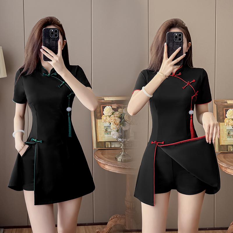 2026 New Chinese Style Black T - Embroidery Red review and price
