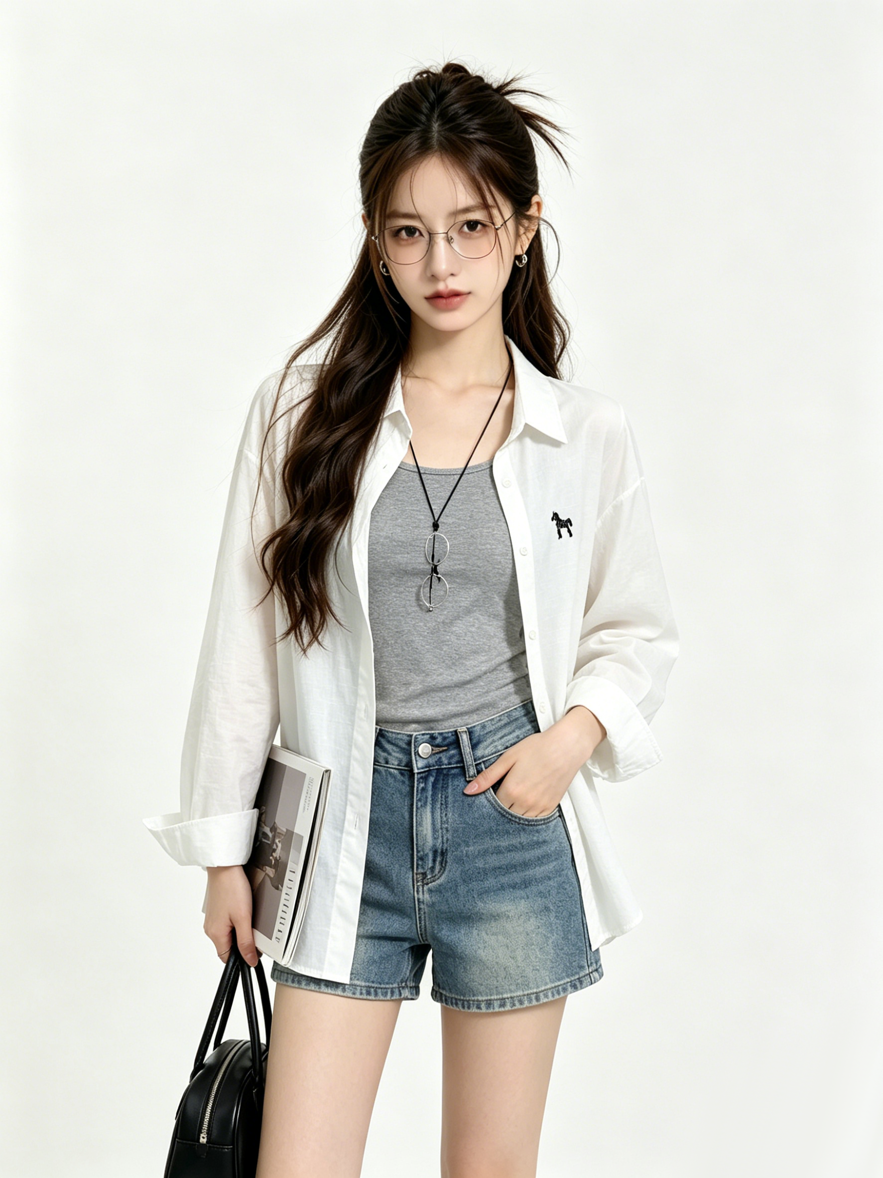 Spring Summer Outfit Korean Co - Embroidery Vest review and price