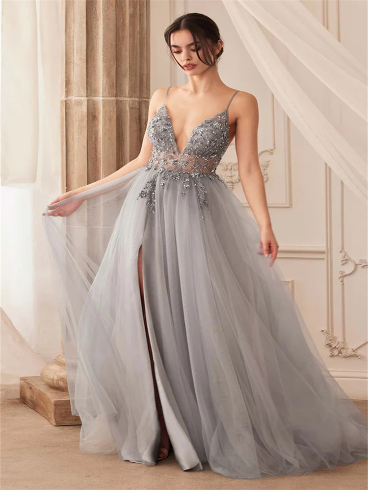 A-line Embroidered Tulle Dress - Embroidery Online Designs review and price