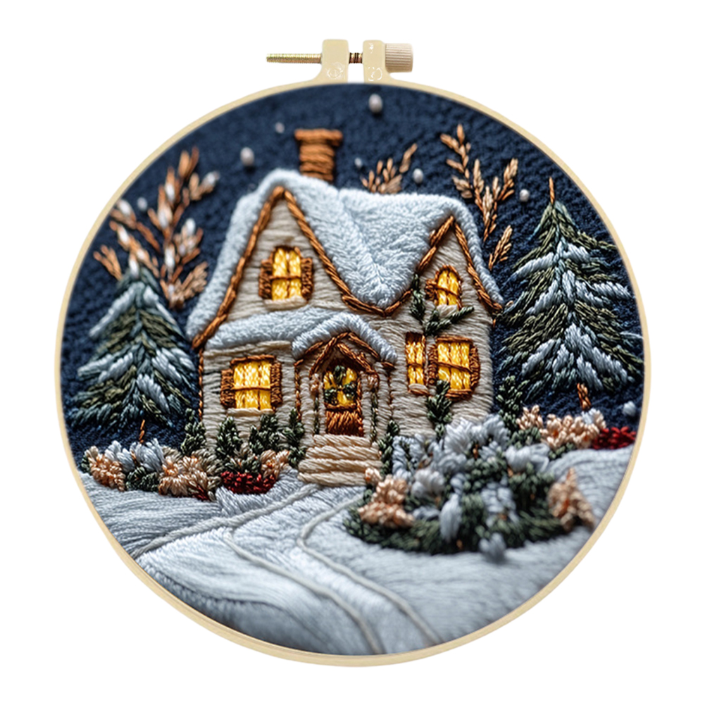 Xmas House Stamped Cross Stitc - Embroidery Xmas Kits review and price