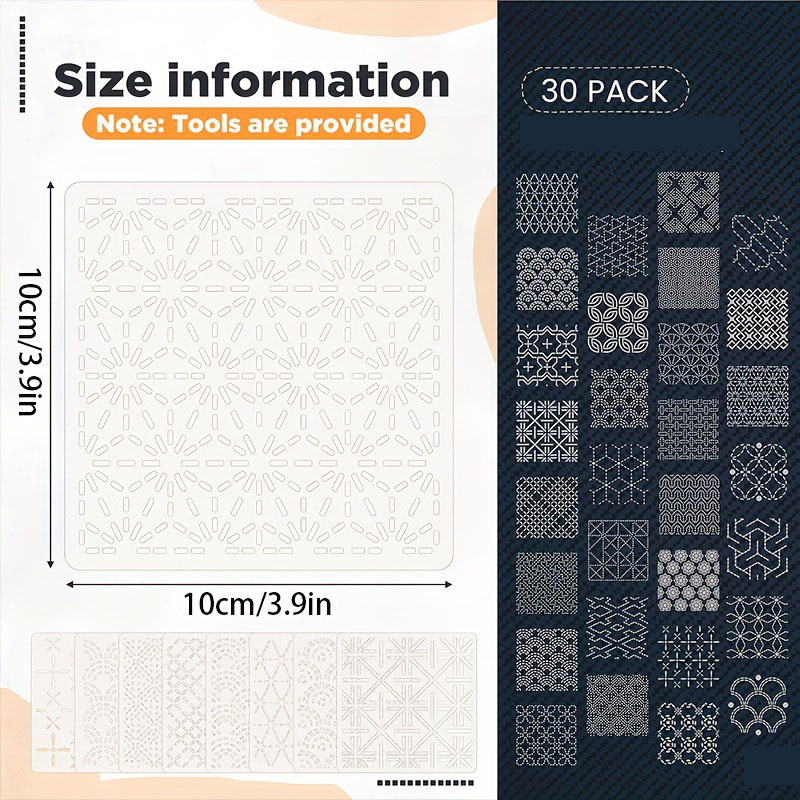 30Pcs Embroidery Templates DIY - Embroidery Ideas review and price