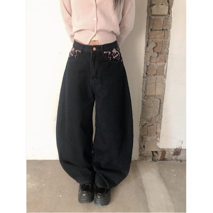 High Waist Sakura Embroidery W - Embroidery Jeans Sakura review and price