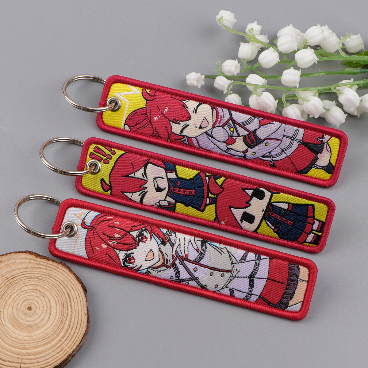 1PCS Cute Girl Embroidered Key - Embroidery Xmas review and price