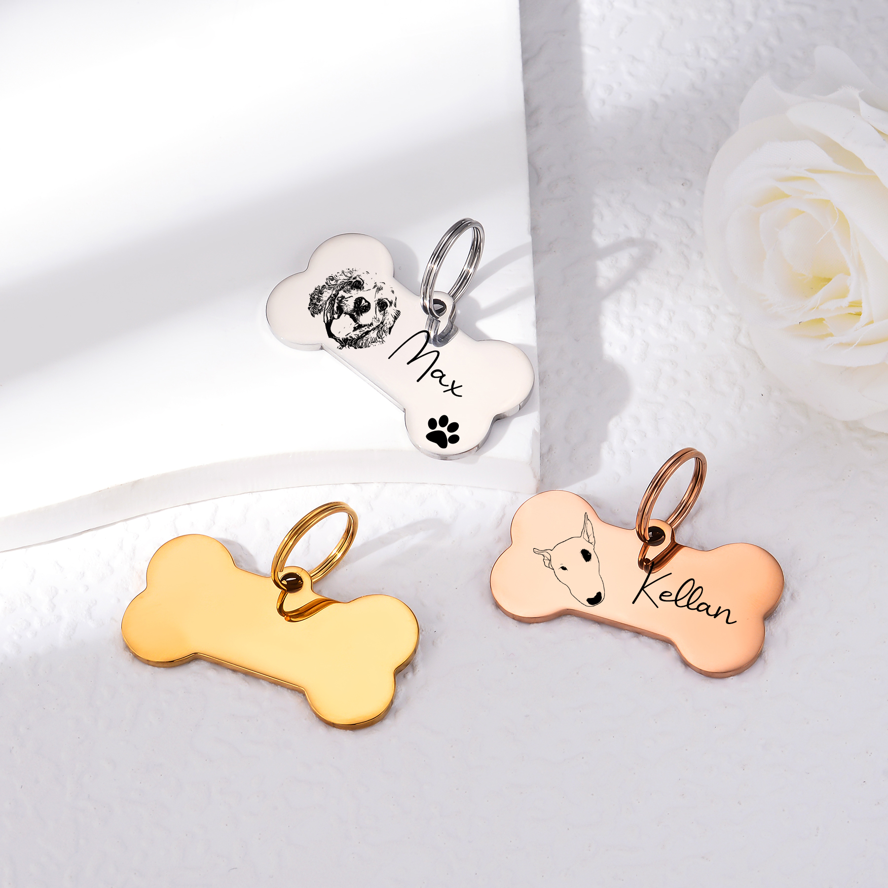 Custom Bone Dog Keychain Engra - Embroidery Alphabet review and price