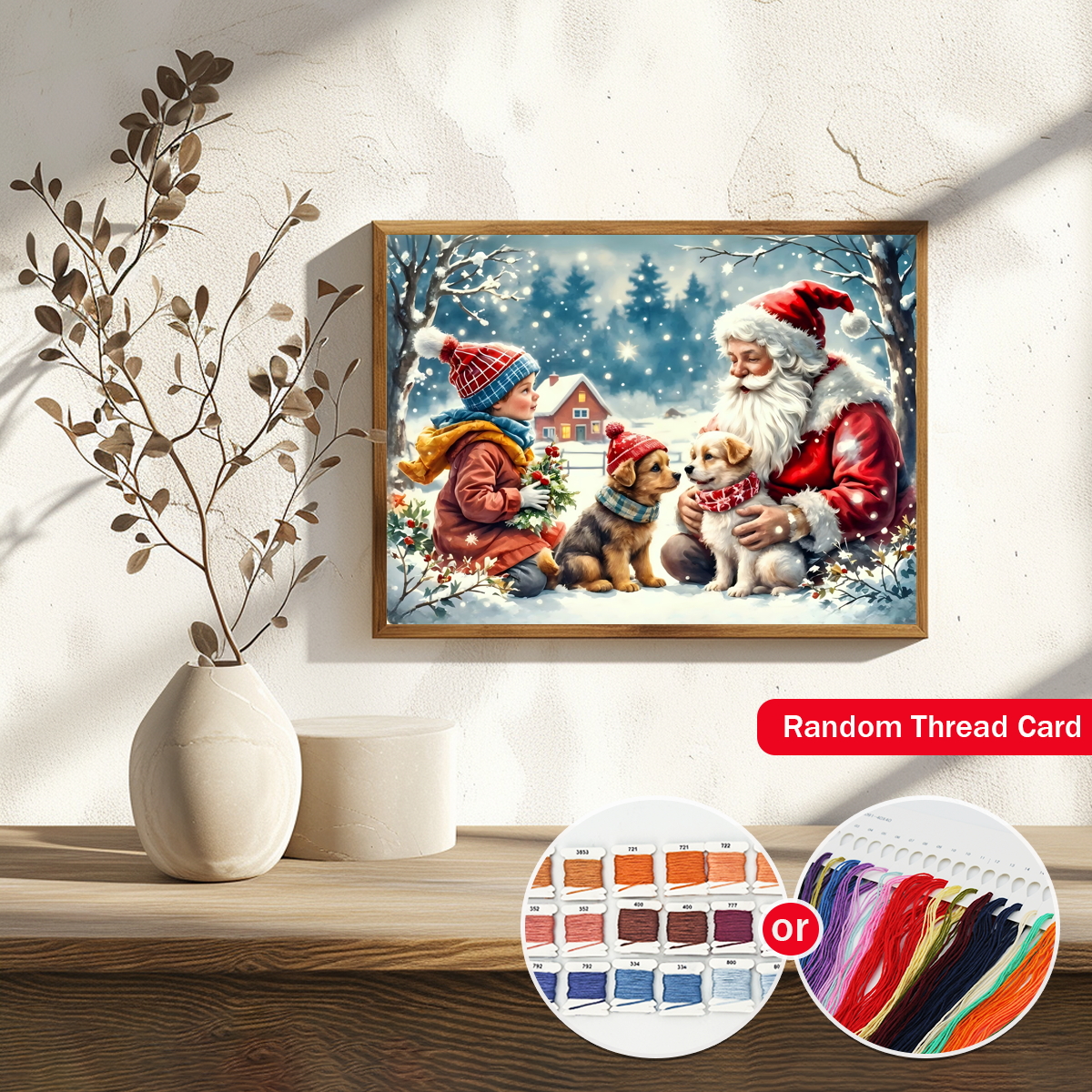 1 set of 30x40cm-11.8x15.7Inch - Embroidery Xmas review and price