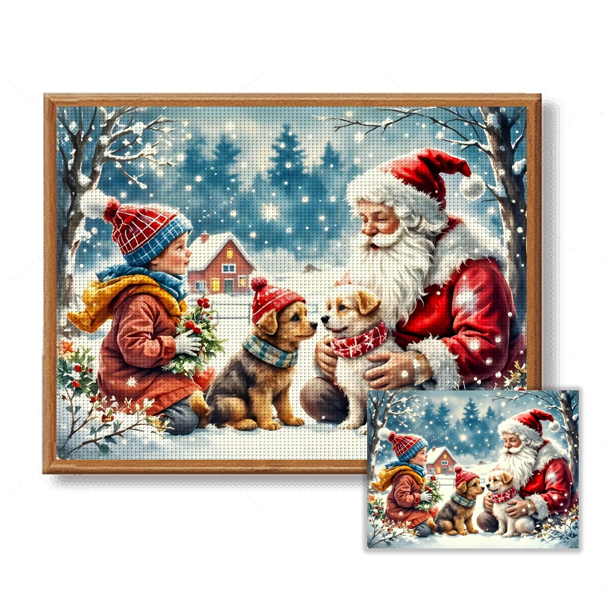 1 set of 30x40cm-11.8x15.7Inch - Embroidery Xmas review and price