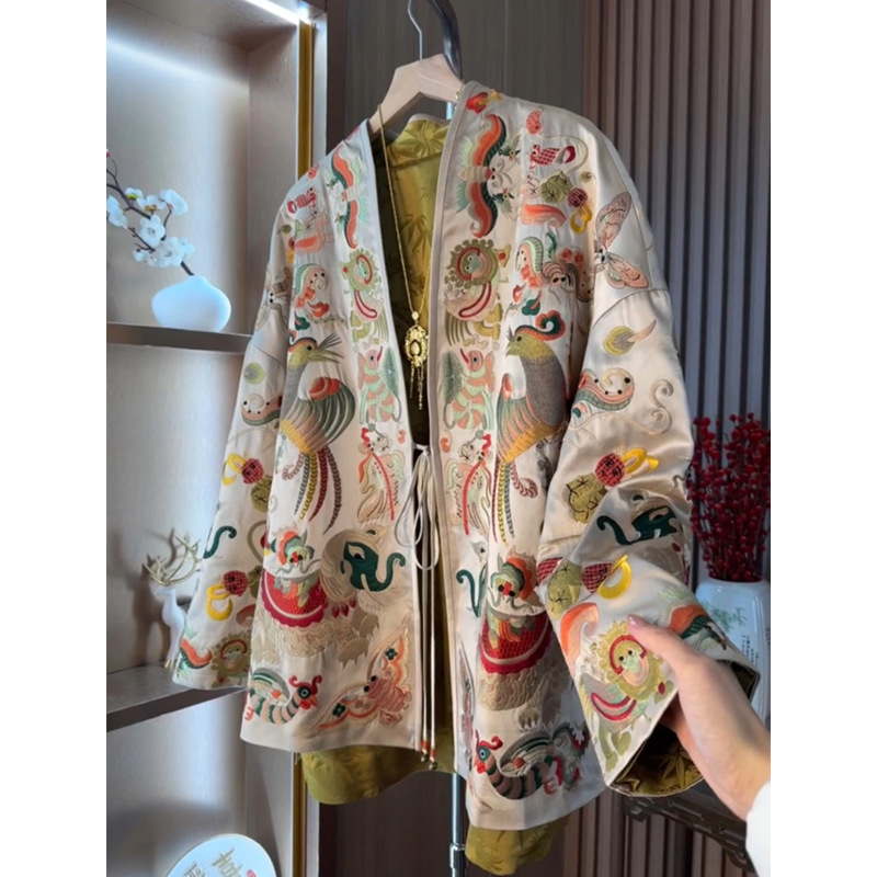 New Chinese Style Kimono Cardi - Embroidery Fashion review and price