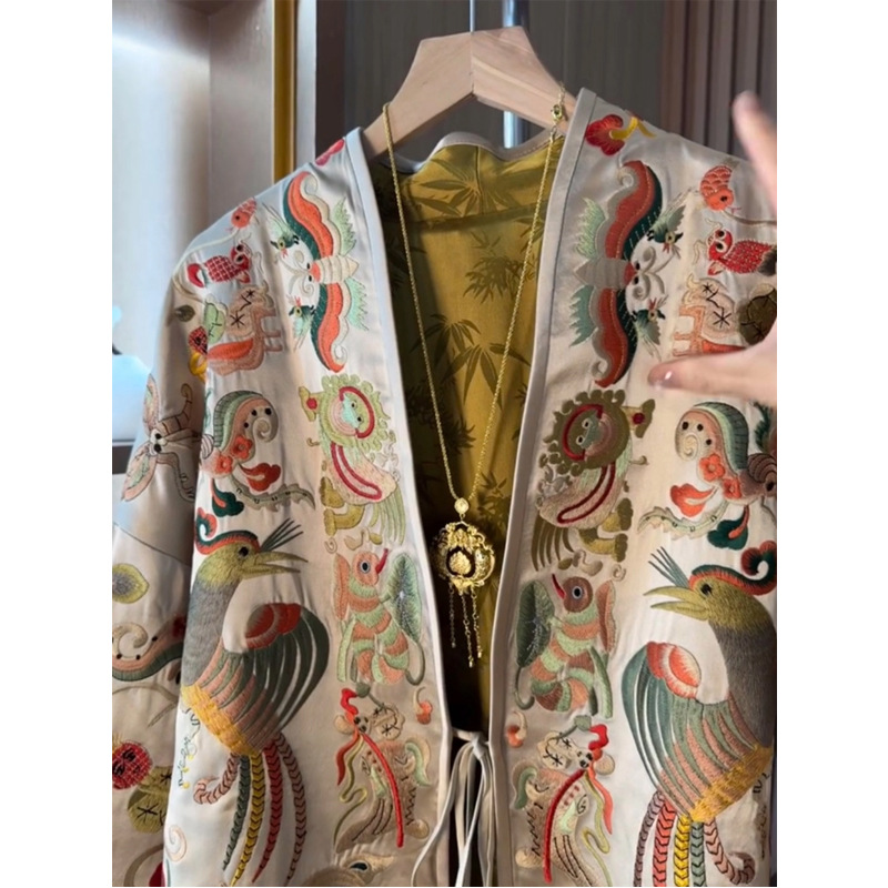 New Chinese Style Kimono Cardi - Embroidery Fashion review and price