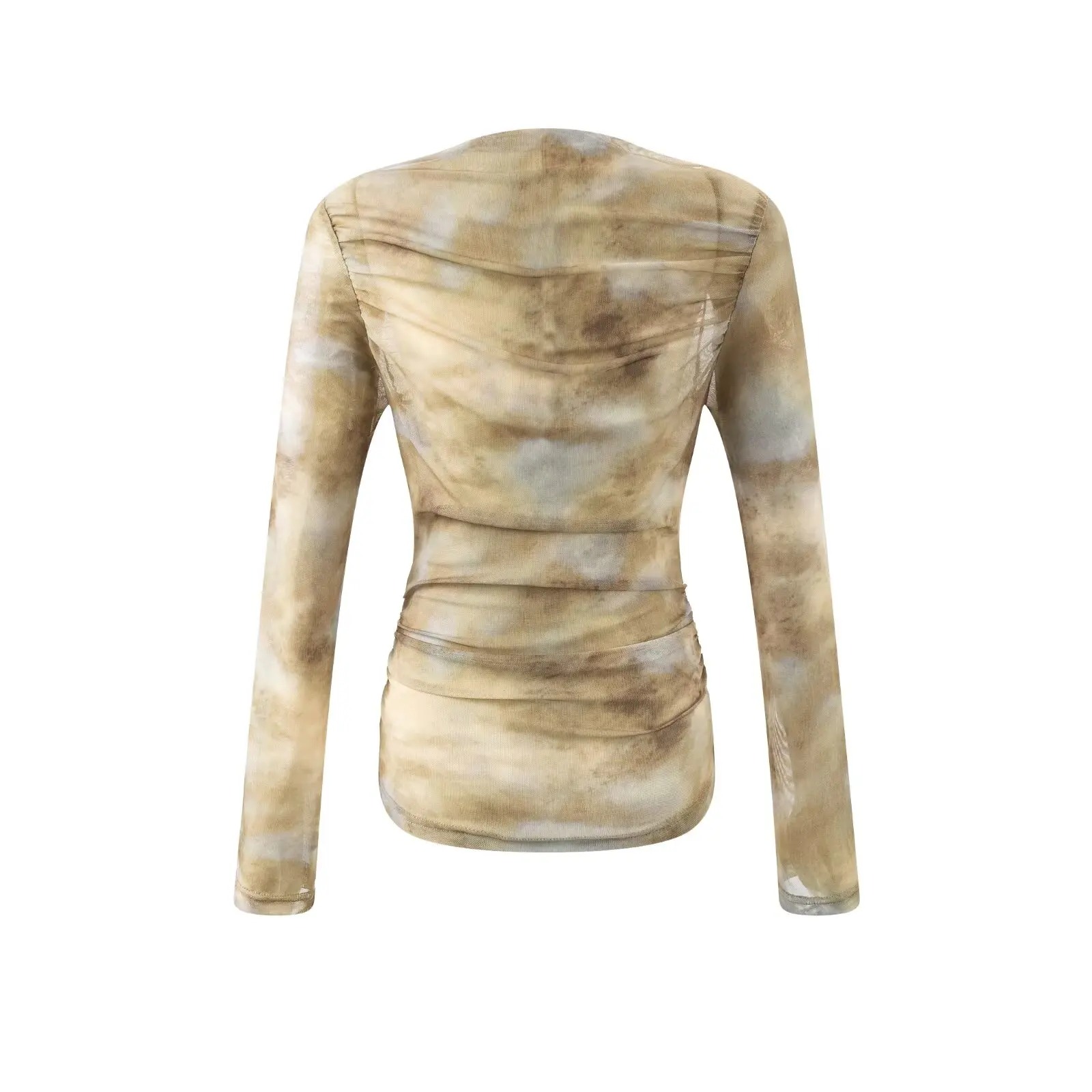2025 Sexy Tie-Dye Print Ruched - Embroidery Fashion review and price