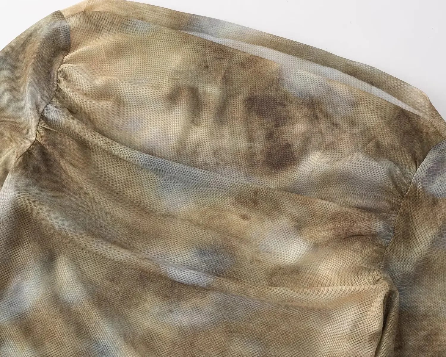 2025 Sexy Tie-Dye Print Ruched - Embroidery Fashion review and price
