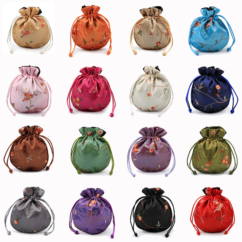 Silk Brocade Satin Drawstring  - Embroidery Xmas review and price