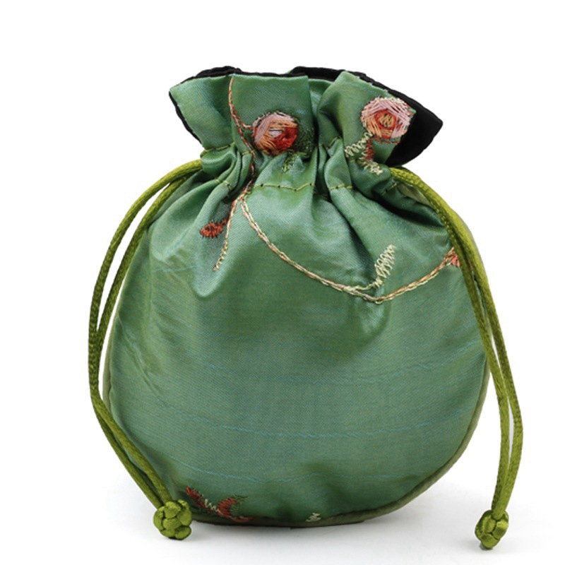 Silk Brocade Satin Drawstring  - Embroidery Xmas review and price