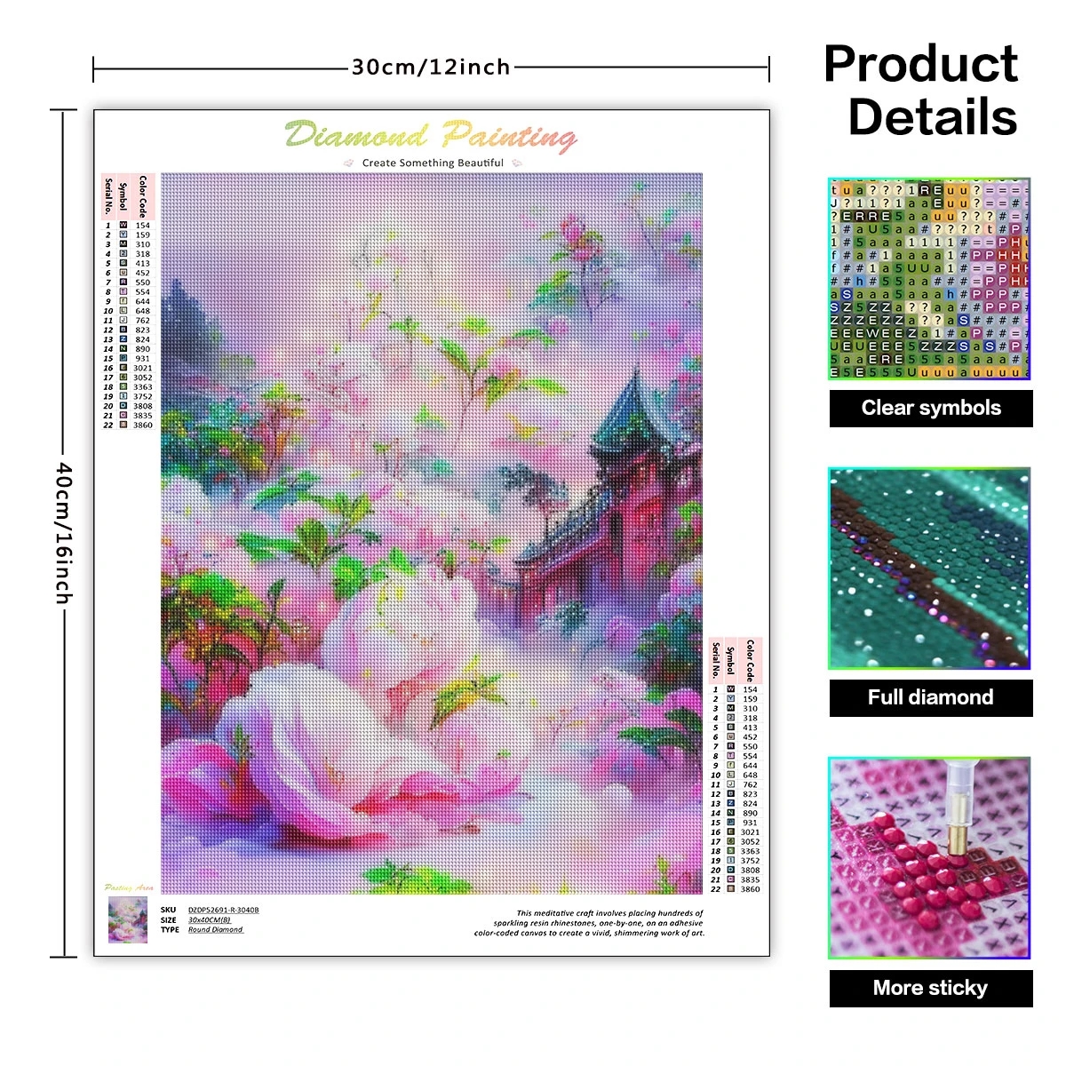 GATYZTORY 5D Diamond Painting  - Embroidery Rose Stitch review and price