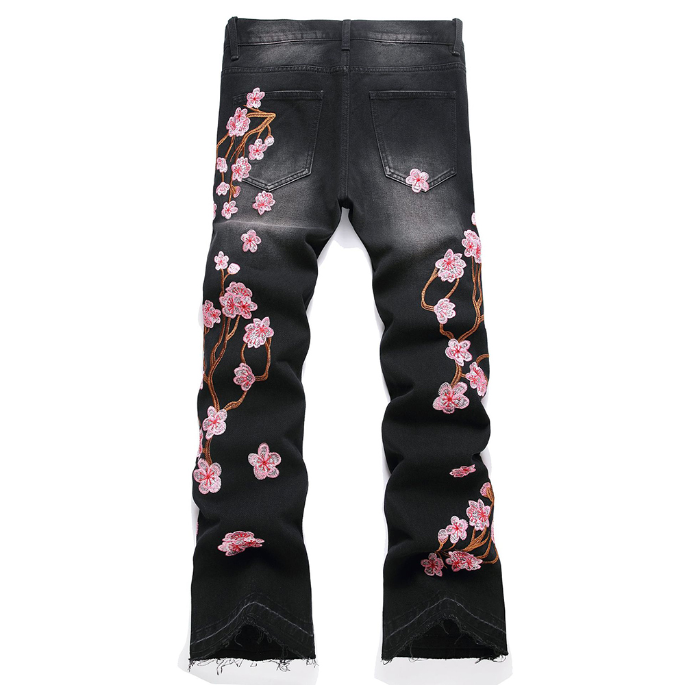 Men Sakura Embroidery Denim Je - Embroidery Jeans Sakura review and price