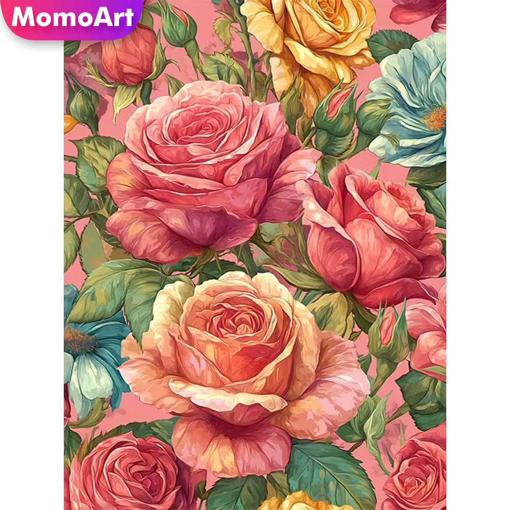 Momoart Full Drill Diamond Emb - Embroidery Rose Stitch review and price