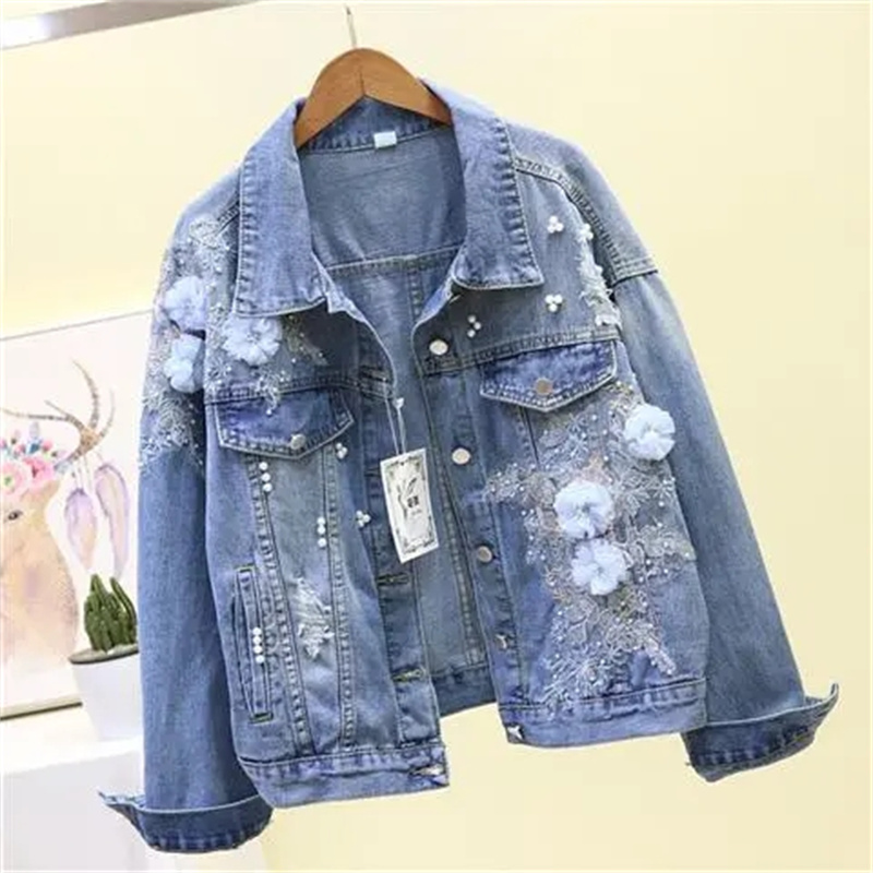 2022 New Embroidery Denim Shor - Embroidery Jeans Sakura review and price